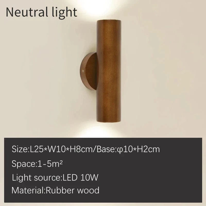 Applique murale nordique bois brillant : construit vers le bas | Marco Lucetti Lumière neutre