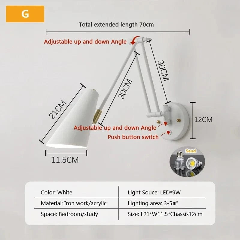 Applique murale nordique contemporaine | Marco Lucetti H / Blanc chaud