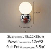 Applique murale nordique créative pour enfants en forme de citrouille | Marco Lucetti D Rouge L15x22cm 12W / 3 couleurs sans télécommande