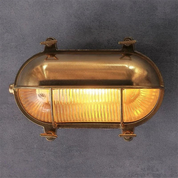 Applique Murale Nordique Cuivre Vintage en Verre Extérieur IP44 LED Étanche Salle de Bain Miroir Escalier Lumière Loft Style Wandlamp - Édition Exclusive | Marco Lucetti