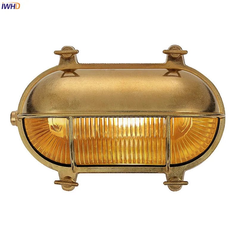 Applique Murale Nordique Cuivre Vintage en Verre Extérieur IP44 LED Étanche Salle de Bain Miroir Escalier Lumière Loft Style Wandlamp - Édition Exclusive | Marco Lucetti