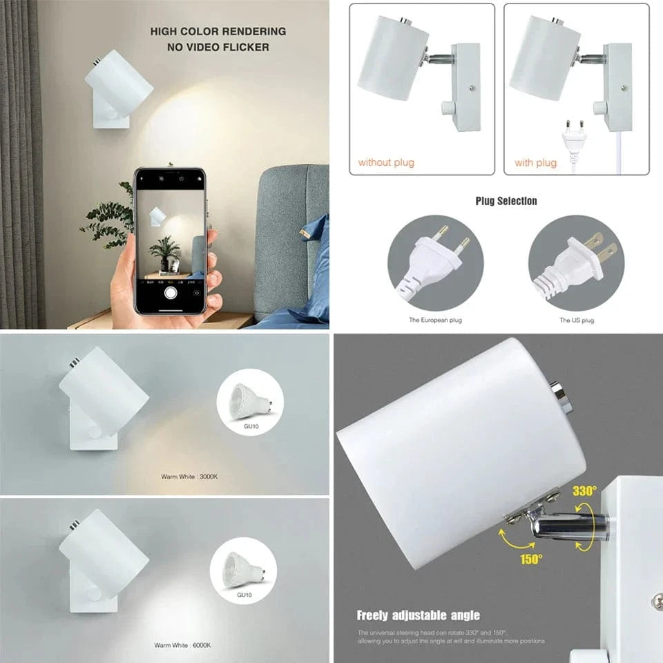 Applique Murale Nordique d'Intérieur - Design Premium avec Interrupteur Rotatif et Prise UE | Marco Lucetti