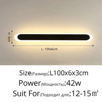 Applique murale nordique de luxe à longueur personnalisable | Marco Lucetti 5116 L100cm 42W / Blanc chaud (2700-3500K) / Corps blanc