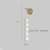 Applique murale nordique de luxe au design moderne et décoratif - Édition exclusive | Marco Lucetti 5 boules de verre / Lumière chaude