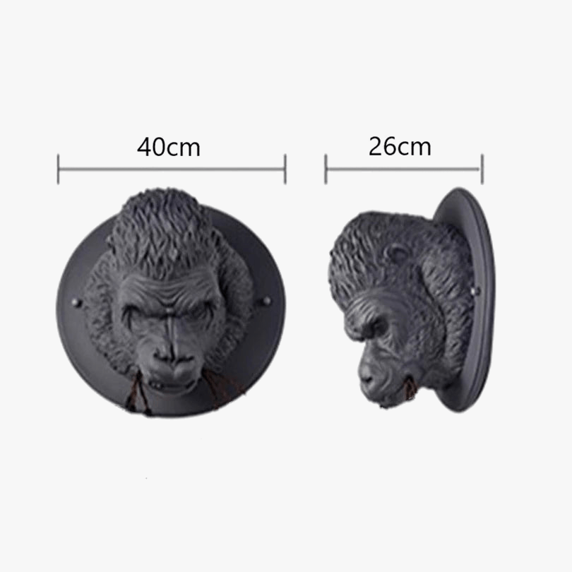 Applique murale nordique design avec motifs singuliers de gorilles | Marco Lucetti