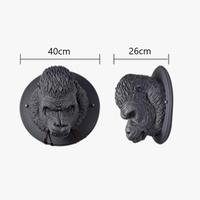 Applique murale nordique design avec motifs singuliers de gorilles | Marco Lucetti