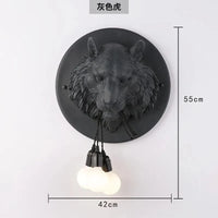 Applique murale nordique design en résine et or - Forme animaux | Marco Lucetti Noir / Blanc chaud (2700-3500K)