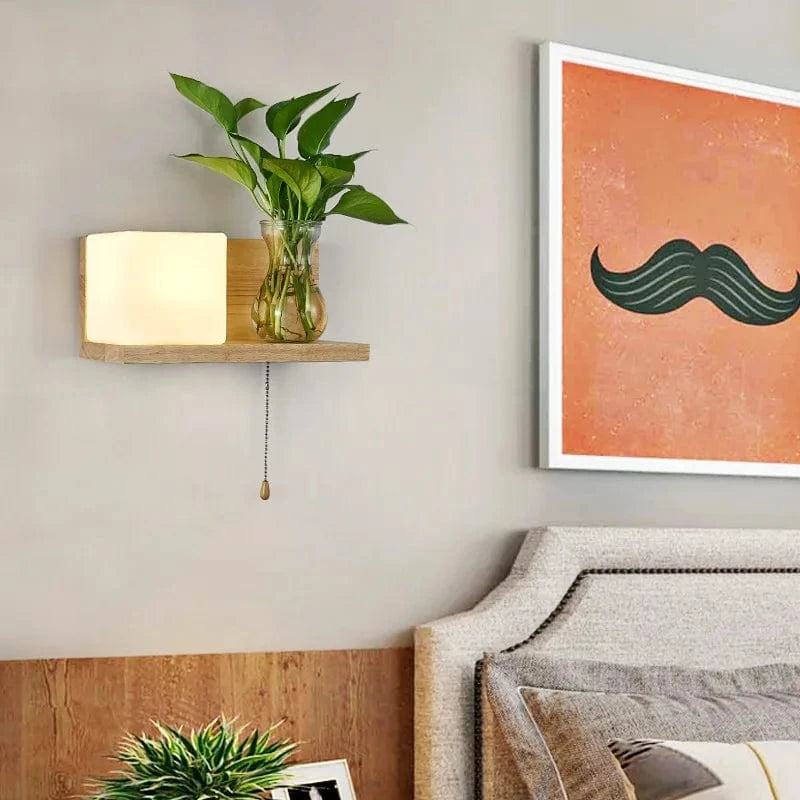 Applique Murale Nordique en Bois avec LED - Design Européen Créatif | Marco Lucetti