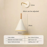 Applique murale nordique en bois avec style scandinave | Marco Lucetti Blanc 18cm