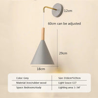 Applique murale nordique en bois avec style scandinave | Marco Lucetti Gris 18cm