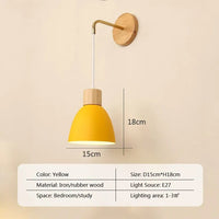 Applique murale nordique en bois avec style scandinave | Marco Lucetti Jaune 15cm