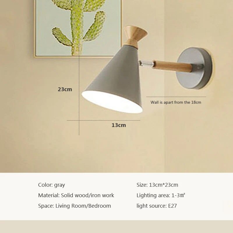 Applique murale nordique en bois naturel | Marco Lucetti Gris