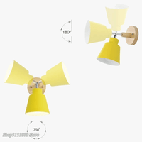 Applique murale nordique en bois pivotant avec interrupteur contemporain | Marco Lucetti