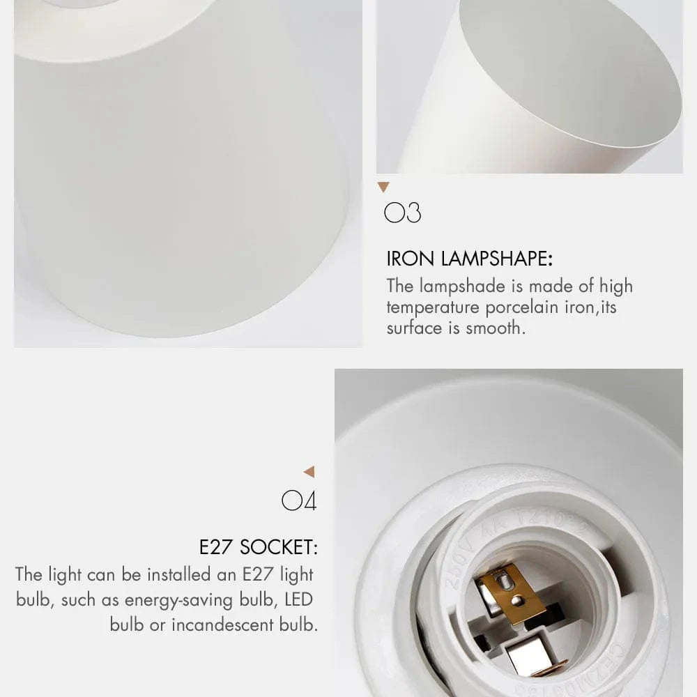 Applique murale nordique en bois pour chambre avec interrupteur - Disponible en 6 couleurs | Marco Lucetti