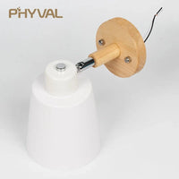 Applique murale nordique en bois pour chambre avec interrupteur - Disponible en 6 couleurs | Marco Lucetti