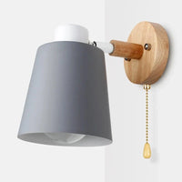 Applique murale nordique en bois pour chambre avec interrupteur - Disponible en 6 couleurs | Marco Lucetti GRIS / CHINE
