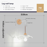 Applique murale nordique en bois & verre | Marco Lucetti
