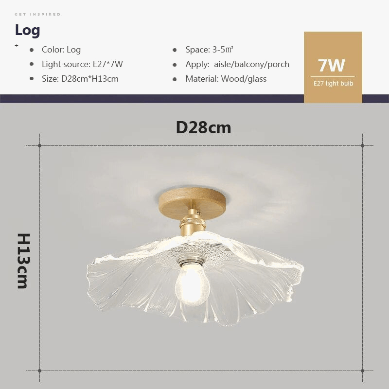 Applique murale nordique en bois & verre | Marco Lucetti