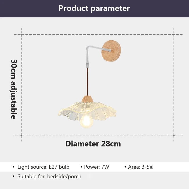 Applique murale nordique en bois & verre | Marco Lucetti