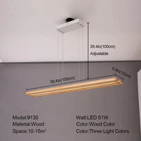 Applique murale nordique en bois vieilli | Marco Lucetti Lustre 100cm / 3 couleurs claires