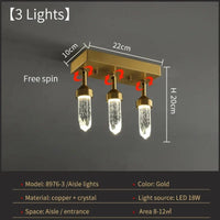 Applique murale nordique en cristal - Luxe nordique pour chambre, salon, TV et allée | Marco Lucetti Plafonnier