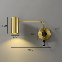 Applique murale nordique en cuivre à bras longs. | Marco Lucetti Or