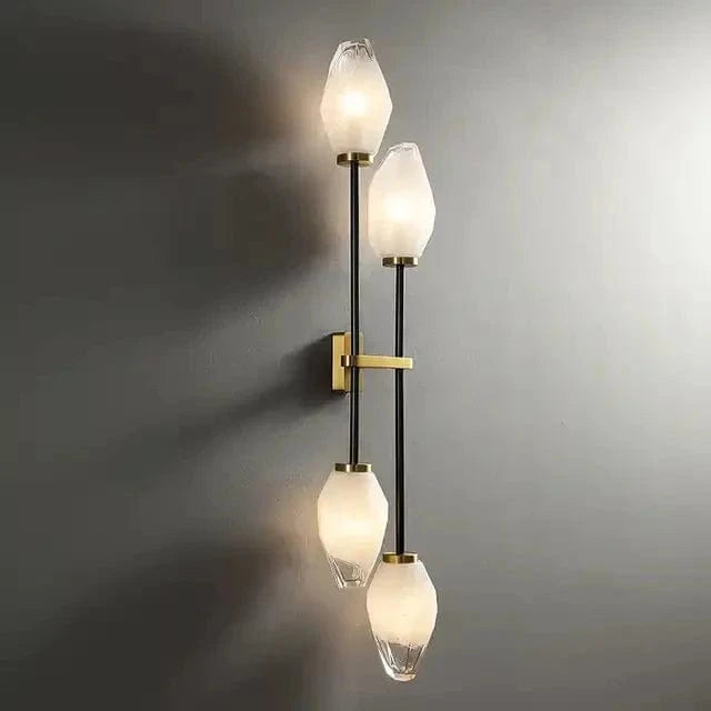 Applique murale nordique en cuivre et laiton avec éclairage LED rétro moderne - Collection Lumina | Marco Lucetti 2 têtes / Blanc chaud (2700-3500K)