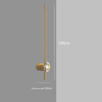 Applique murale nordique en cuivre pour chambre cosy | Marco Lucetti A100cm / 3 couleurs