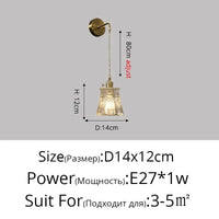 Applique murale nordique en laiton avec miroir en cristal nordique | Marco Lucetti Style C D14x12cm / Blanc chaud (2700-3500K)