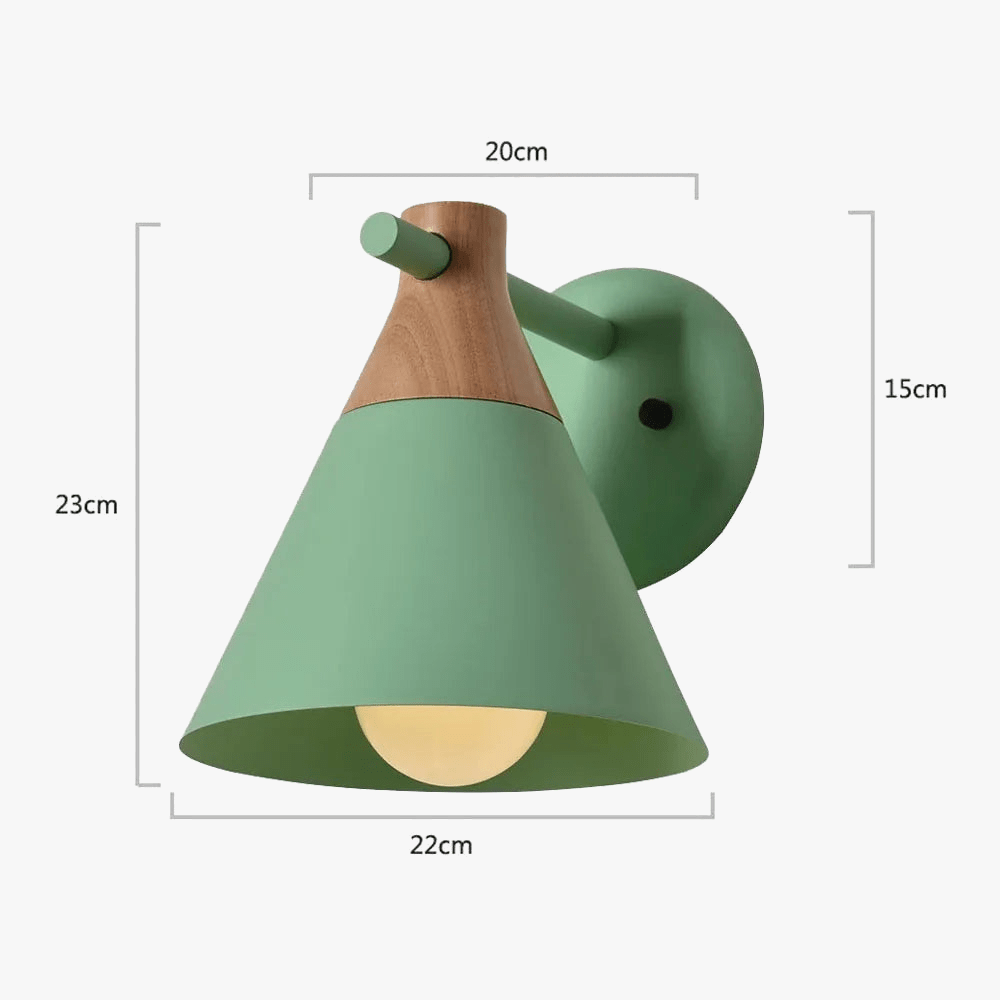Applique murale nordique en métal avec abat-jour coloré | Marco Lucetti