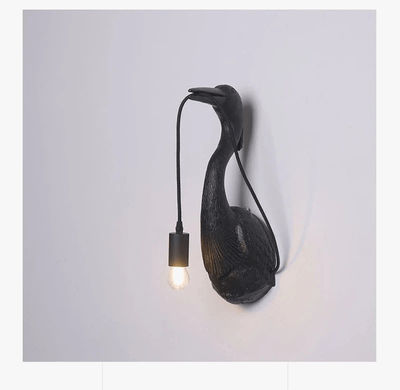 Applique Murale Nordique en Résine de Grue Blanche | Marco Lucetti