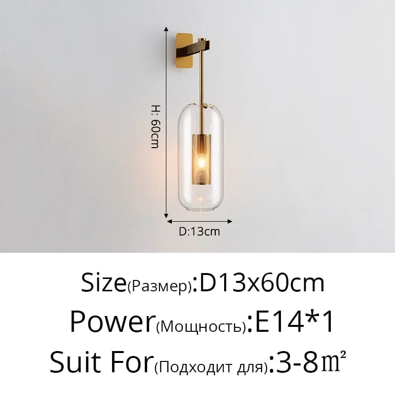 Applique Murale Nordique en Verre de Luxe Scandinave | Marco Lucetti