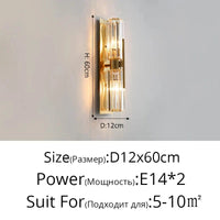 Applique Murale Nordique en Verre de Luxe Scandinave | Marco Lucetti 88183Par D12x60cm