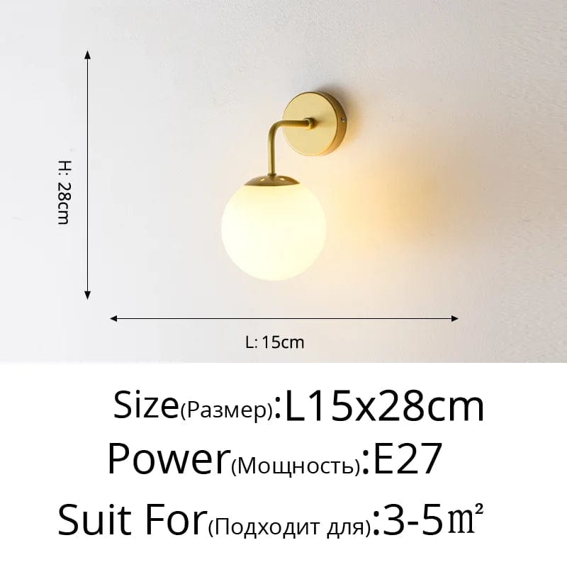 Applique murale nordique en verre doré/noir | Marco Lucetti