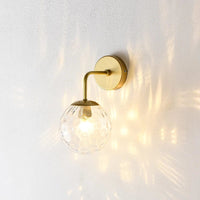 Applique murale nordique en verre doré/noir | Marco Lucetti