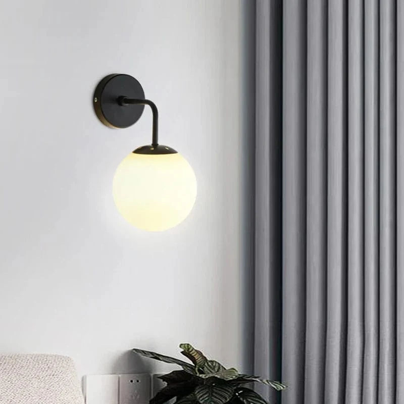 Applique murale nordique en verre doré/noir | Marco Lucetti