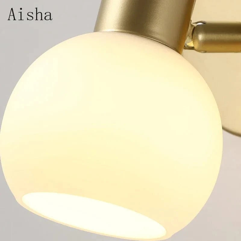 Applique murale nordique en verre doré pour extérieur de pépinière loft | Marco Lucetti