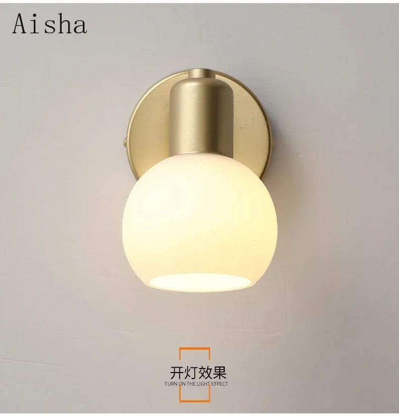 Applique murale nordique en verre doré pour extérieur de pépinière loft | Marco Lucetti