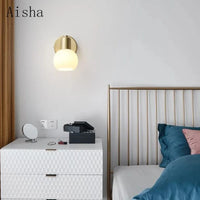 Applique murale nordique en verre doré pour extérieur de pépinière loft | Marco Lucetti