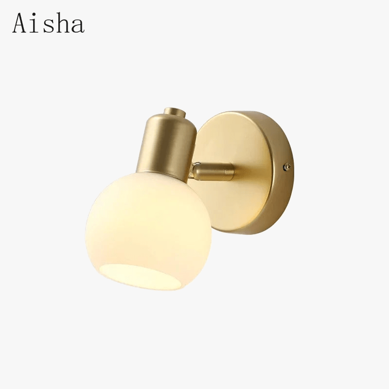 Applique murale nordique en verre doré pour extérieur de pépinière loft | Marco Lucetti