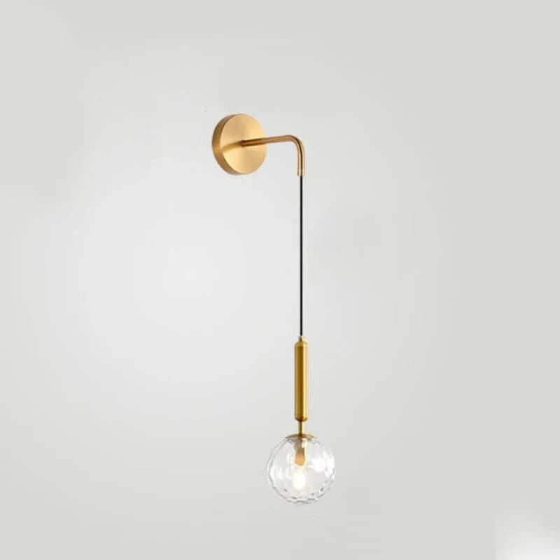 Applique Murale Nordique en Verre et Laiton/Noir. | Marco Lucetti Laiton transparent / Blanc chaud (2700-3500K)