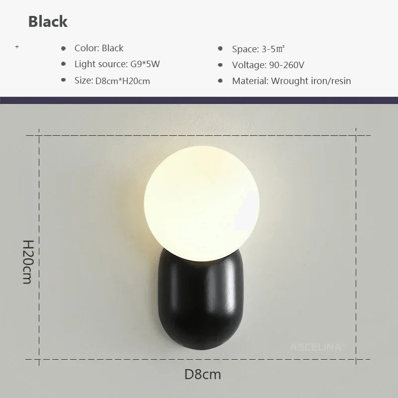 Applique Murale Nordique en Verre et Résine LED pour Maison - Style Scandinave | Marco Lucetti