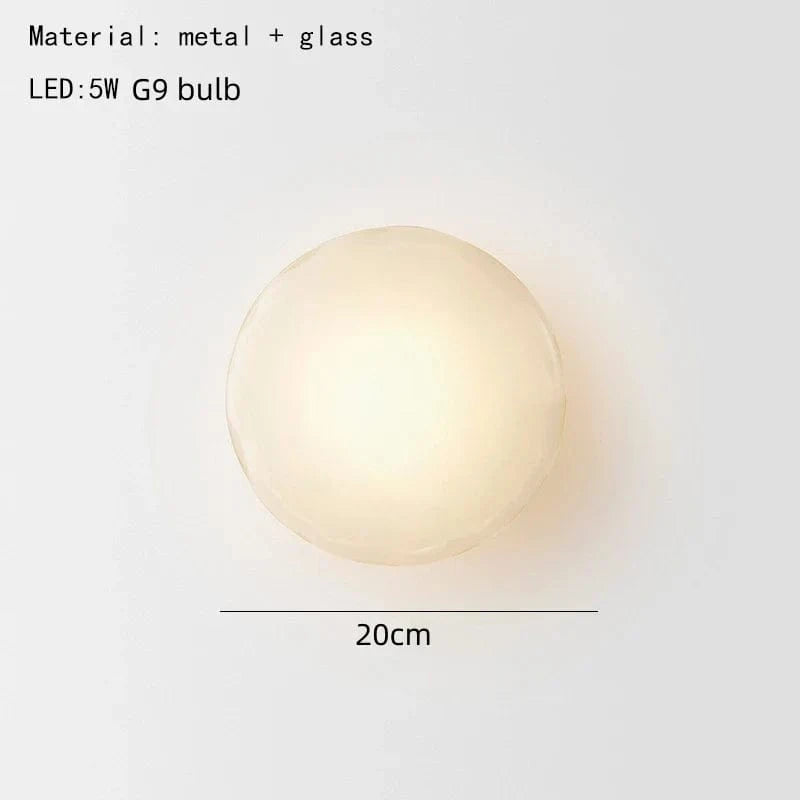 Applique murale nordique en verre gris et blanc transparent | Marco Lucetti Verre A-Blanc / Lumière chaude 3000K