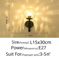 Applique murale nordique en verre luxueux, motif d'eau forgée | Marco Lucetti