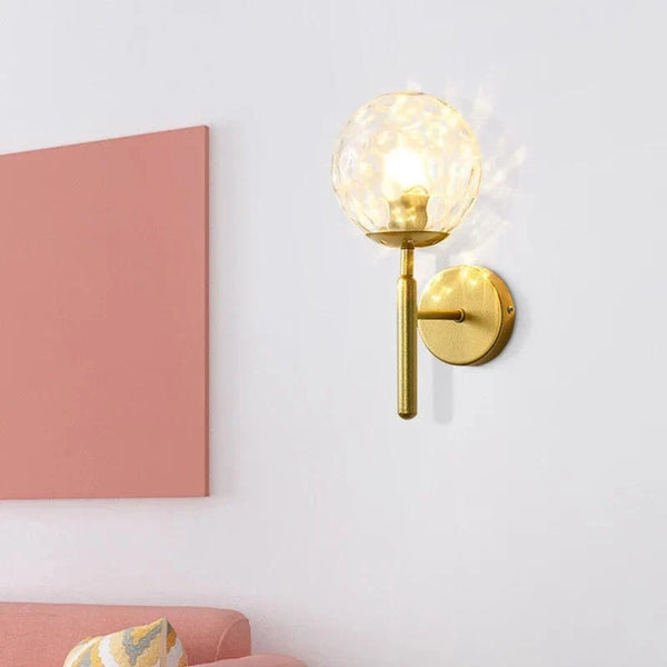 Applique murale nordique en verre luxueux, motif d'eau forgée | Marco Lucetti