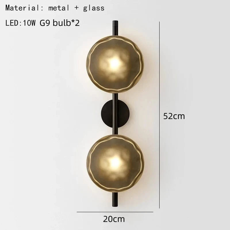 Applique murale nordique en verre translucide gris et blanc | Marco Lucetti Verre C-Gris 2 / Lumière blanche 5000K