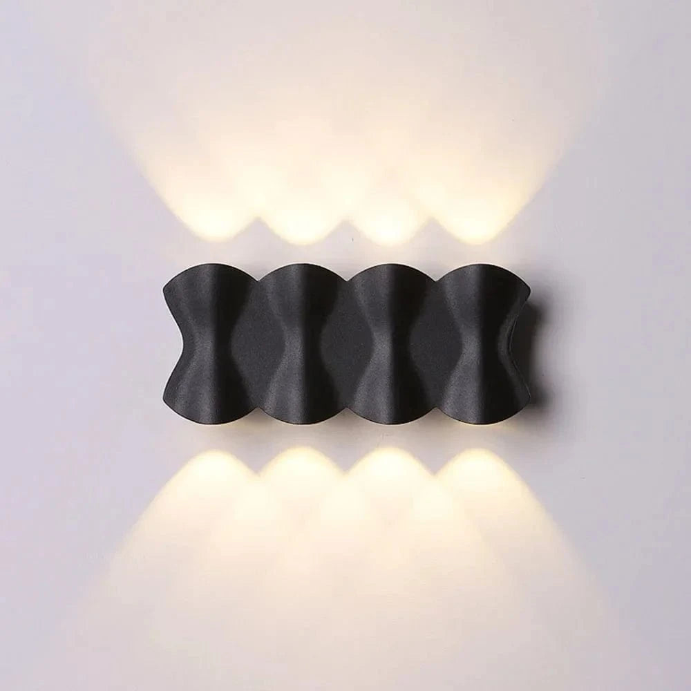 Applique murale nordique étanche – Style moderne pour l'extérieur | Marco Lucetti Modèle C Noir