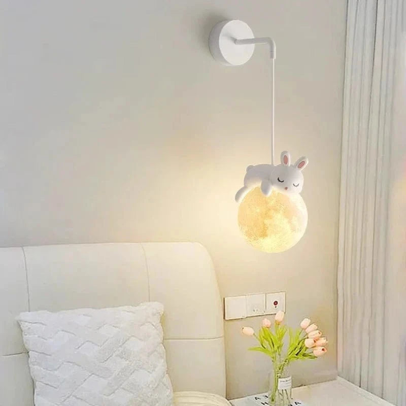 Applique murale nordique lapin et ours blanc pour bébé | Marco Lucetti