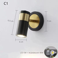 Applique murale nordique LED ajustable | Marco Lucetti C1 / Ampoule non incluse