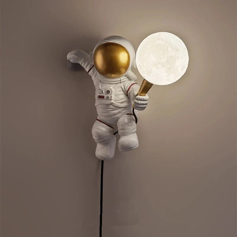 Applique murale Nordique LED Astronaute Lune pour Chambre Enfant Cuisine Salle à Manger Bureau Balcon Alée | Marco Lucetti